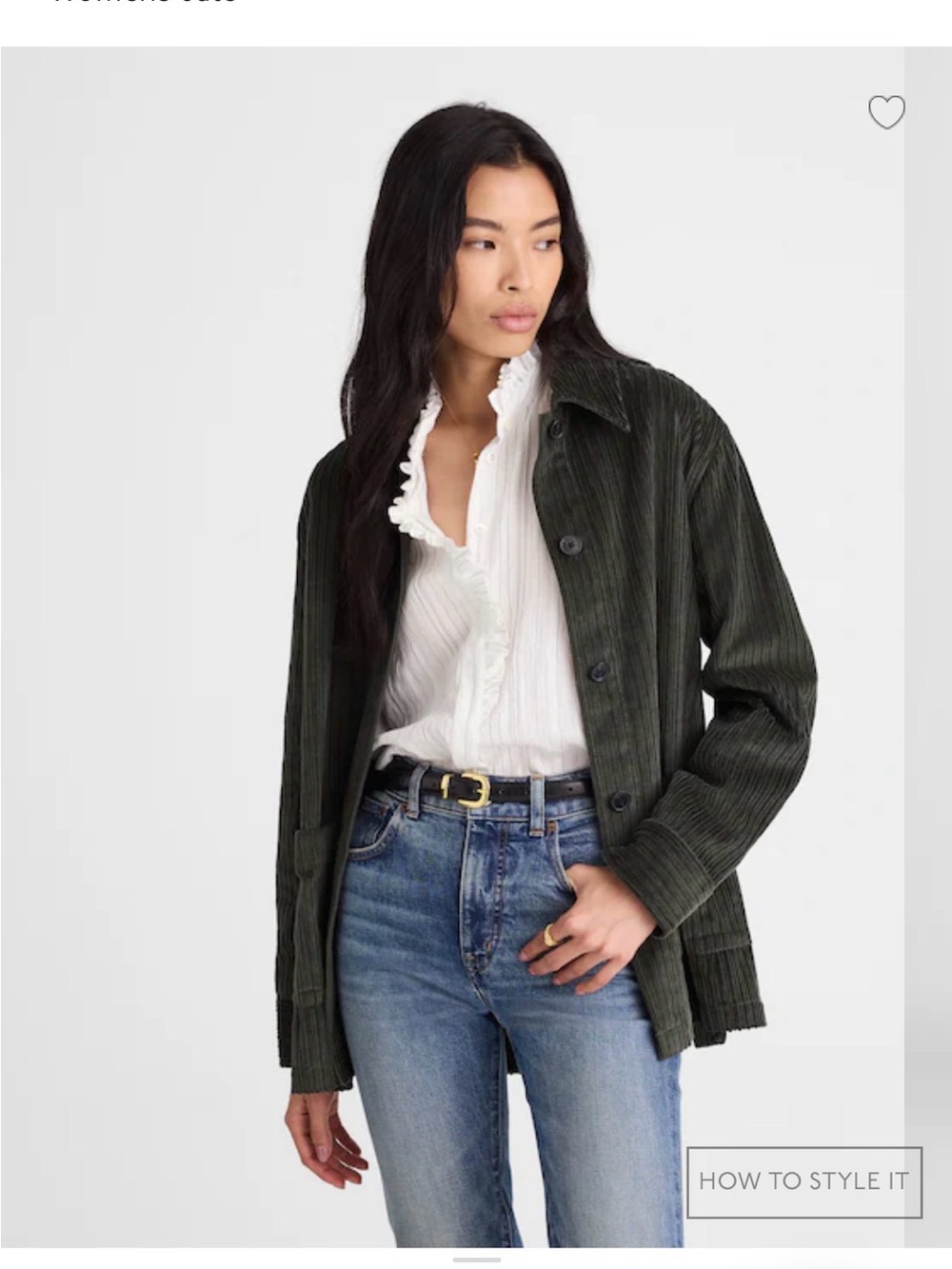 Madewell Olive  Green Corduroy Jacket